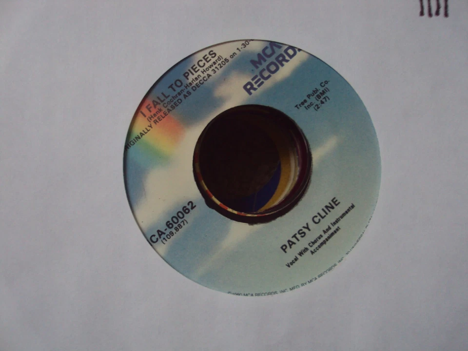 PATSY CLINE I Fall To Pieces/He Called Me Baby 7" 45 early-80's reissue country - Image 1 of 1