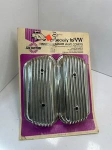 Vintage Volkswagen Cal Custom Finned Aluminum Valve Covers Sealed NOS Beetle Bug - Picture 1 of 7