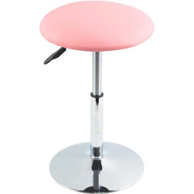 Furwoo Pink Modern Rundarbeitshocker – Höhenverstellbar & Drehbar aus Kunstleder - Bild 1 von 2