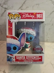 Funko Pop Disney Lilo & Stitch Santa Stitch With Scrump #983 FREE POP PROTECTOR - Picture 1 of 7