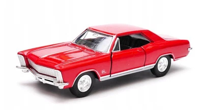 Welly 1965 Buick Riviera Gran Sport rosso scala 1:34 1:39 auto pressofusa... - Immagine 1 di 4