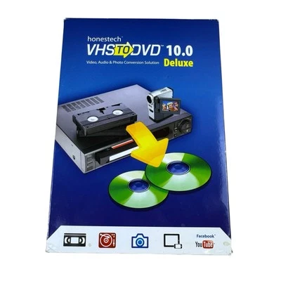 Honestech VHS to DVD 10.0 Deluxe – Video Converter – New Open Box – Ships USA - Image 1 of 4