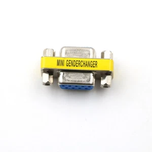 Serial RS-232 DB9 9 Pin Female to Female F/F Gender Changer Coupler Adapter LZ - Photo 1/6