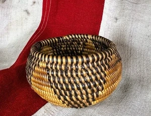 Fine Antique Apache Woven Basket bowl 3" Native American Indian - Picture 1 of 7