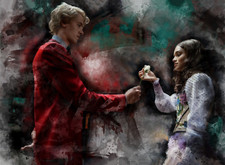 Tom Blyth Rachel Zegler #1 Sketch Card 2/25 John Rudolph Signed Song Birds & Sna