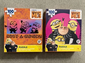 Lot Of 2 Despicable Me 3 -  Bust A Minion & Felonious Gru Puzzle 100 Pieces - Picture 1 of 4