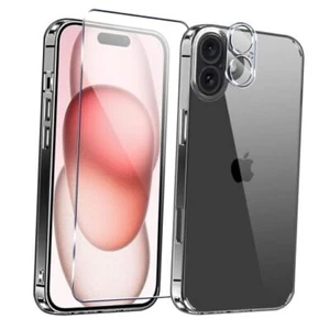 Compatible with iPhone 16 Phone Case with Screen Protector & Camera 16 clear - Picture 1 of 8