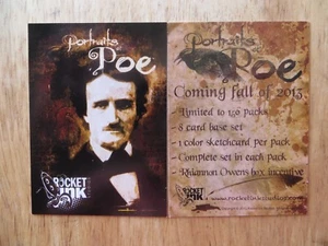 ROCKET INK STUDIOS PORTRAITS OF EDGAR ALLEN POE PROMO CARD - Picture 1 of 1