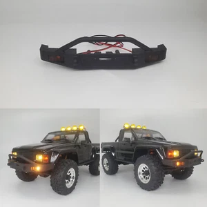 Front Bumper with LED lights Modified Part For HPI Venture 1/18 HILUX RC Crawler - Picture 1 of 7