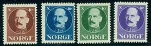 NORWAY 1937, ENSAYOS King Haakon en 4 diferentes colores NH, en muy buen estado y raro - Imagen 1 de 1