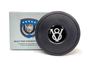 Botón de bocina del volante de 9 pernos con emblema Hot Rod V8 - Imagen 1 de 6