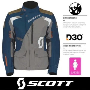 Chaqueta de motocicleta Scott Dualraid Dryo Adventure DAMAS - azul/gris - MEDIANA para mujer - Imagen 1 de 14