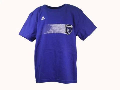 San Jose Earthquakes Official MLS Adidas Youth Kids Size T-Shirt Wondolowski New Cover