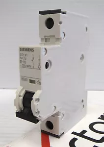Interruptor de circuito de 1 polo usado Siemens | 5SY4110-8 D10 | 5SY41 MCB | 230/400V - Imagen 1 de 8