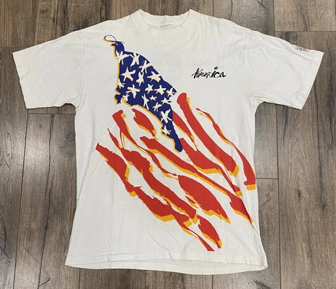Vintage 1994 USA Soccer World Cup American Flag Team Gear Large/XL Shirt Cover