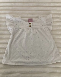 Girls Real Love White Blouse Size 4 - Picture 1 of 4