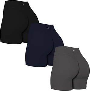 Yoga Shorts for Women Tummy Control High Waist Biker Shorts Exercise Workout But - Picture 1 of 12