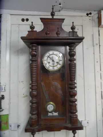 Large Antique Vienna Wall Clock for Repair Enamel Dial & Beat Scale Plate Cover