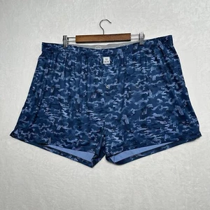 Peter Millar Men's 2XL Tidal Blue Print Performance Boxer Shorts Underwear NWOT - Picture 1 of 11