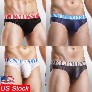 Mens Sexy Briefs Summer Mesh Comfort Soft Waistband Casual Underpants Underwear - Picture 1 of 26