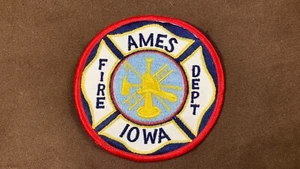 Ames Iowa IA Fire Department Patch Firefighter Vintage - Picture 1 of 3