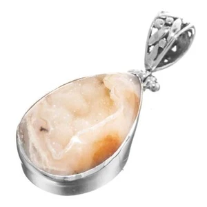 "Colgante druso druso lágrima de plata esterlina 925, 1 5/16" - Imagen 1 de 3
