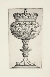 Albrecht Altdorfer (c.1480-1538) Design for a cup. Photogravure. British Museum - Picture 1 of 5