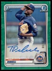 2020 Bowman Chrome Prospect Autographs Green Refractors #CPATD Tony Dibrell /99