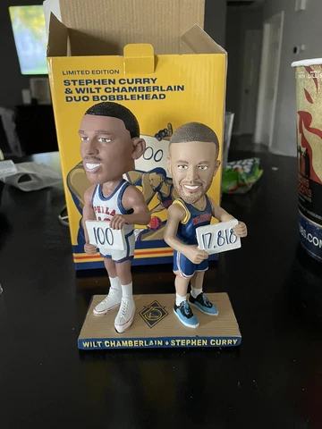 Steph Curry and Wilt Chamberlain Duo Golden State Warriors Bobblehead Cover