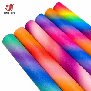 Rainbow Vinyl Glitter Adhesive Vinyl for Cut DIY Tumblers Decal Sign Stickers - Picture 1 of 13