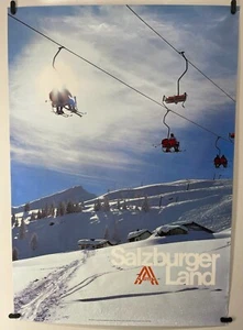 Original vintage travel Ski Poster  Winter In Austria Salzburger Land - Picture 1 of 5