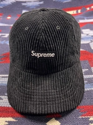 Boné de beisebol Supreme 6 painéis caixa de waffle logotipo veludo cabo Bogo feito nos EUA - Imagem 1 de 4