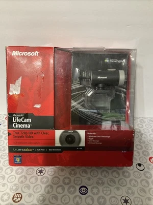 Microsoft H5D00001 Web Cam - New Open Box - Fast Free Shipping! - Image 1 of 4