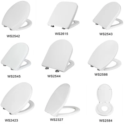 WC Sitz mit Absenkautomatik Toilettendeckel klobrille Weiß Toilettensitz #2209 - Bild 1 von 4