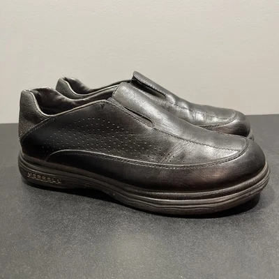 Merrell Topo Perforated Moc Mens 7.5 Classic Slip On Black Leather Shoes - Image 1 of 4