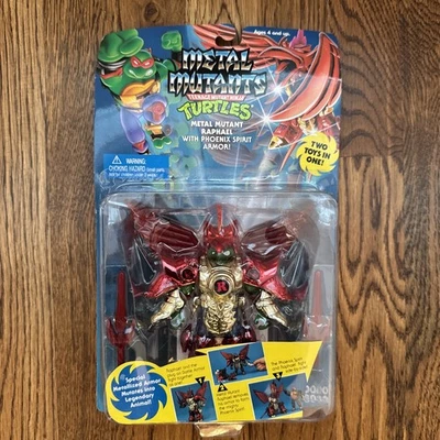 NUEVO SELLADO Playmates 1995 TMNT Metal Mutant Raphael Foto 1 de 4