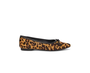 SCHUTZ Arissa Leopardo Plano 7.5 B Nuevo en Caja Piel de becerro Marrón y Negro Estampado Animal  - Imagen 1 de 12