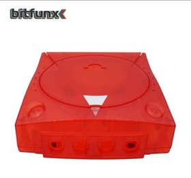 Bitfunx Sega Dreamcast Clear Transparent Red Replacement Shell Housing Case New 