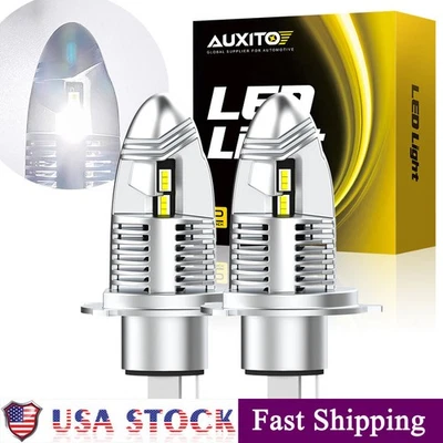 2x AUXITO H4 9003 LED Headlight Bulbs CANBUS High Low Beam 50000LM Super Bright - Image 1 of 4
