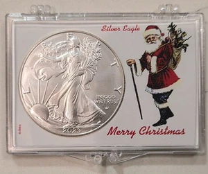** 2023  American Silver Eagle - 1 oz .999 Silver in Christmas Gift Case ** - Picture 1 of 4