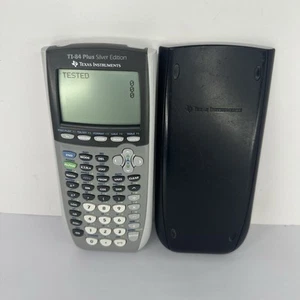 Texas Instruments TI-84 Plus Silver Edition Graphing Calculator w/ Cover Tested - Picture 1 of 5