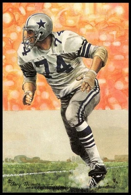 Bob Lilly 1992 Goal Line Art Hall of Fame #106 Cowboys Foto 1 de 2