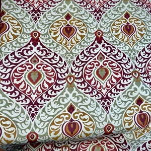 Fabricut Amica Linen Upholstery Fabric 56"x116" Medallion Remnant - Picture 1 of 5