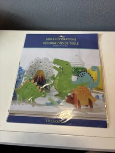 DINOSAURS TABLE DECORATING KIT 5 Pieces Birthday Party. New. - Picture 1 of 10