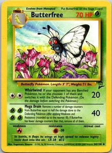 Butterfree Uncommon Base Set 2 034/130  - Picture 1 of 2
