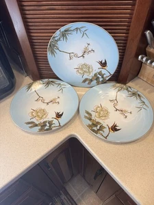 Pier 1 Imports Chinoiserie Dinner Plates Birds/Flowers - Set of 3 - Picture 1 of 3