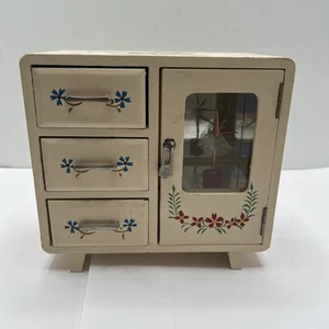 Vintage Japan Ballerina Musical Jewelry Box Hand Painted 3 Drawers Dancing Works - Picture 1 of 13