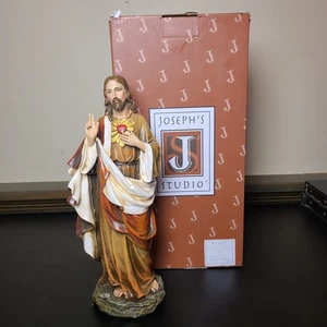 Statua Sacro Cuore di Gesù 10,25" Studio Romano di Giuseppe 2005 - Rinascimento - Foto 1 di 15