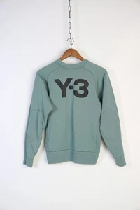Y-3 Adidas Yohji Yamamoto Herren Grün Logo Sweatshirt Gr. S - Bild 1 von 13
