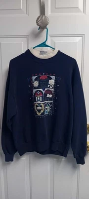 Sudadera Vintage Años 90 Celestial Antromórfica Sol y Nube Cottagecore Grande Foto 1 de 4